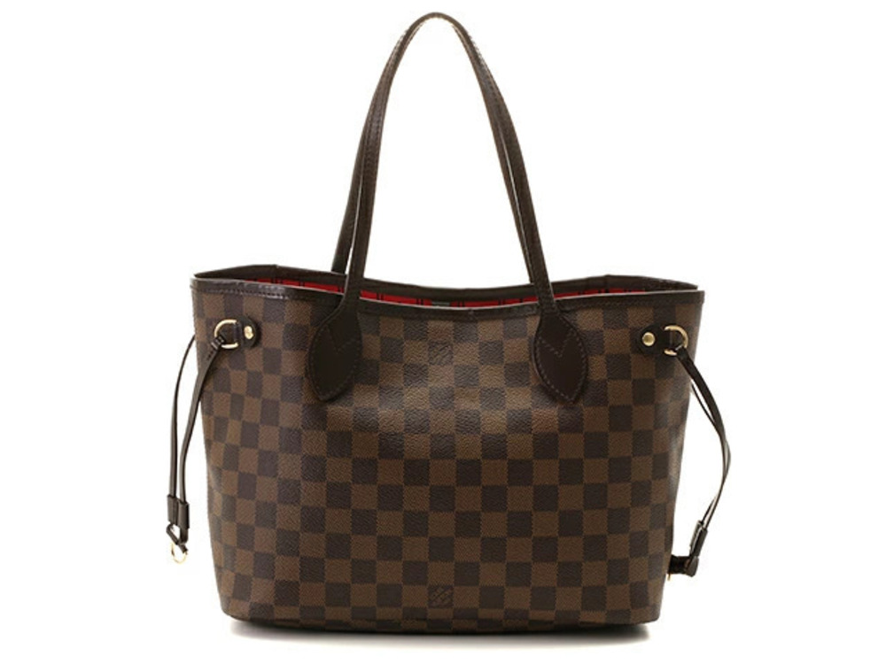 LOUIS VUITTON Neverfull Tote Bag Damier Ebene Brown